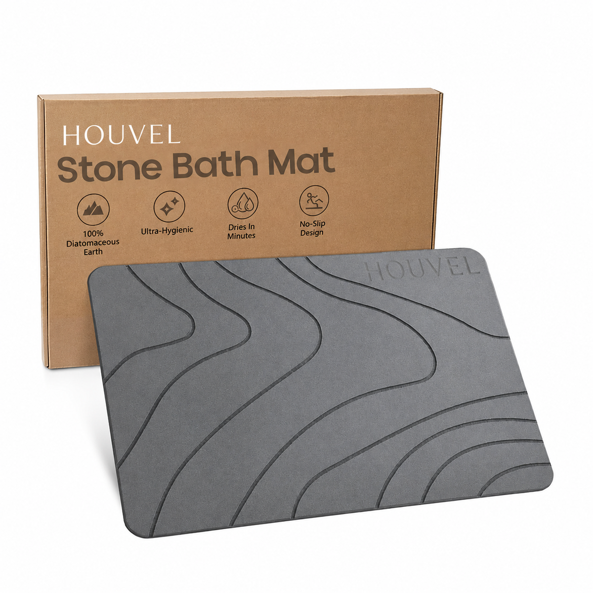 Quick-Dry Diatomite Stone Bath Mat