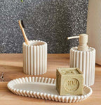 The Artisan Sandstone Scalloped Suite (Set Of 2)