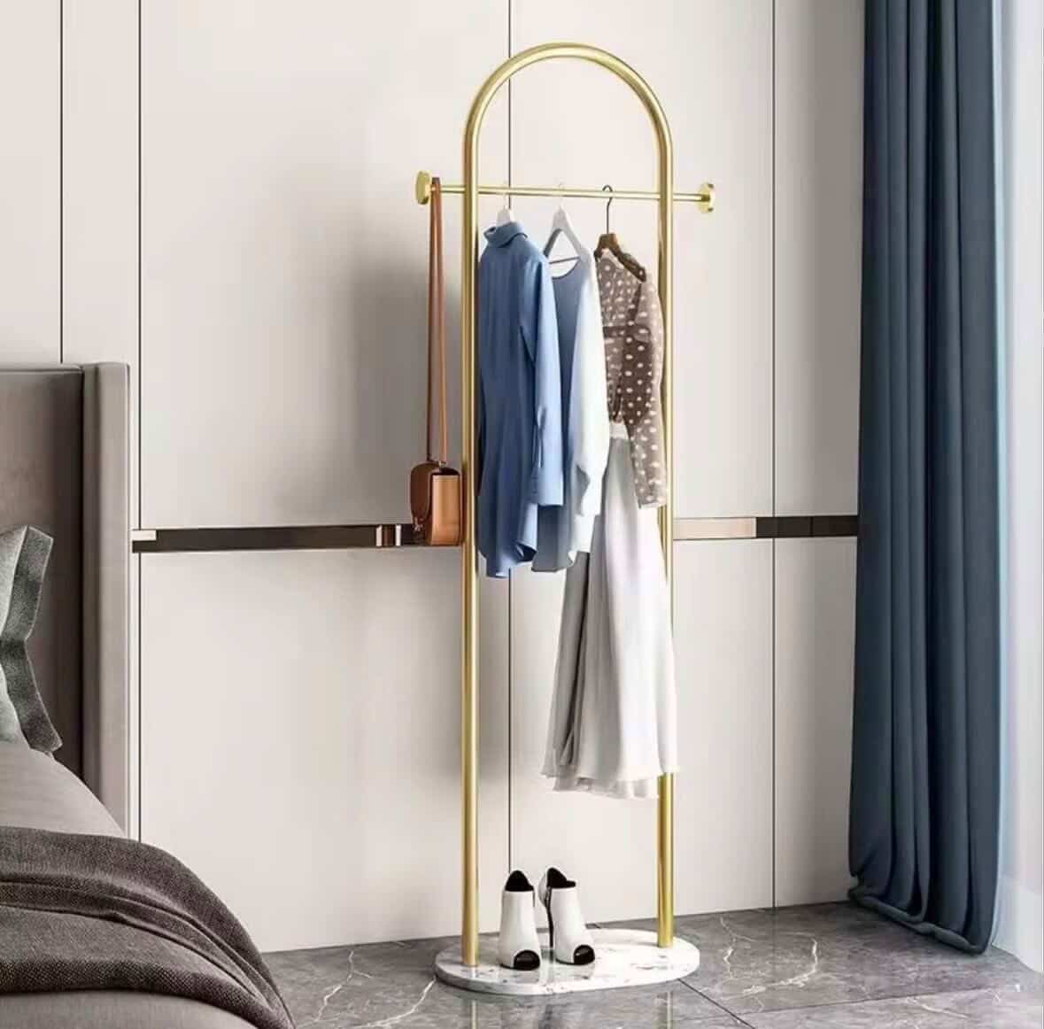 Premium Metal Clothing Stand with Marble Stand
