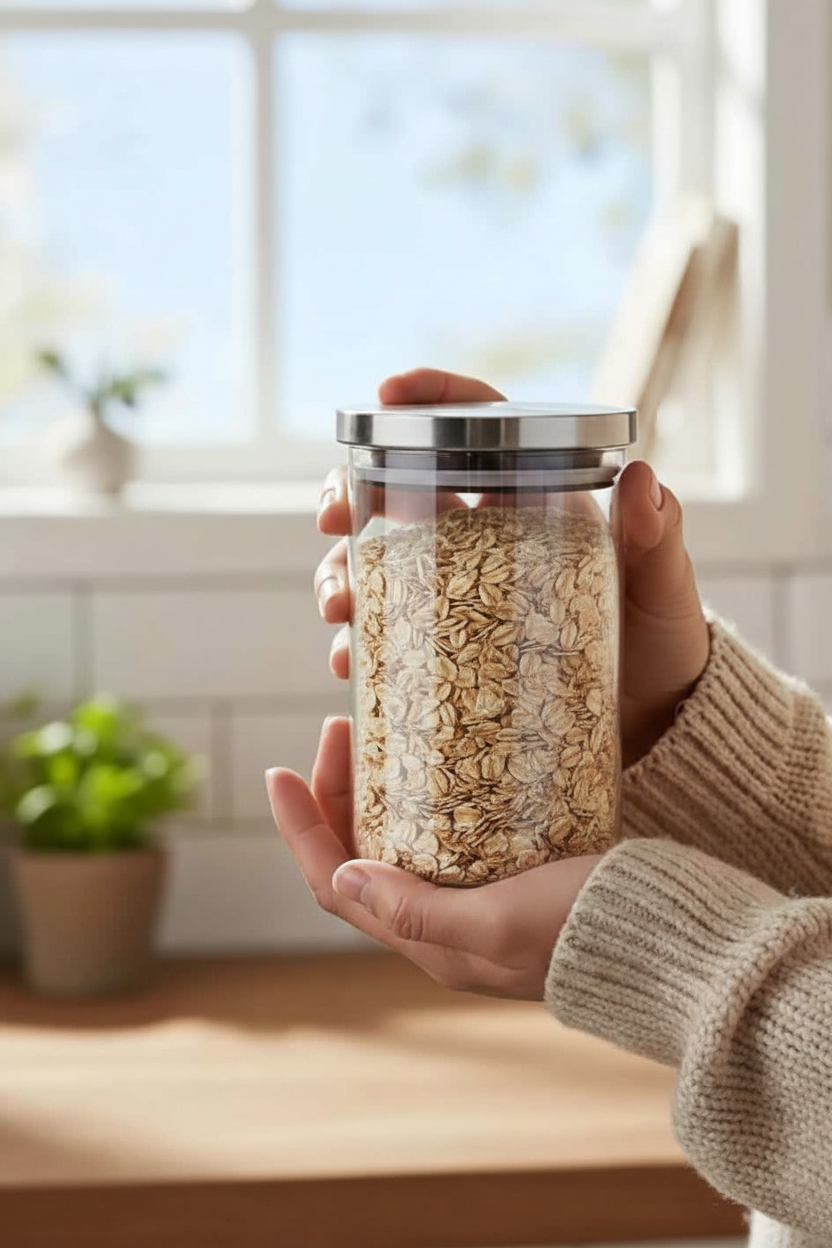 Minimal Glass Storage Canisters — Set of 3