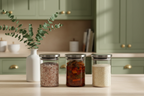 Minimal Glass Storage Canisters — Set of 3