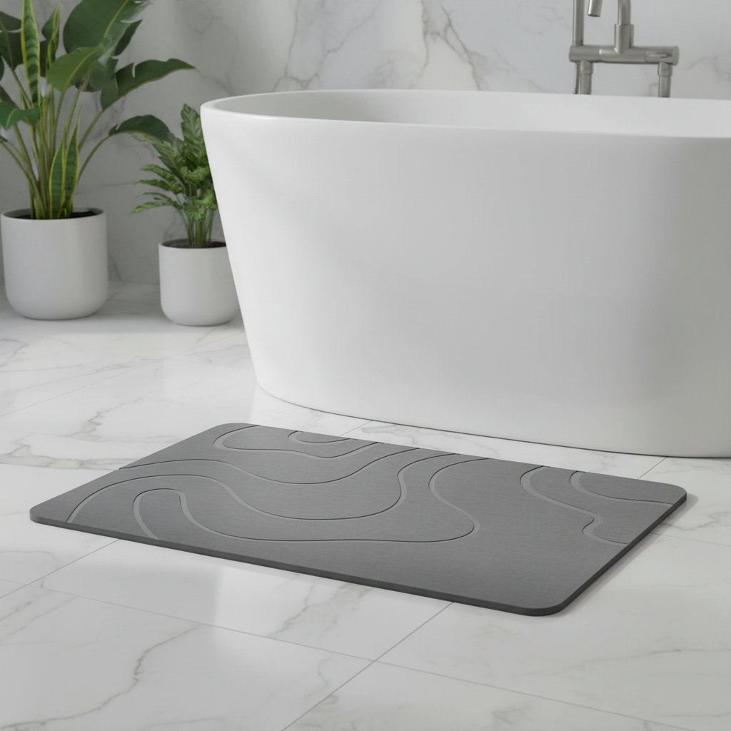 Quick-Dry Diatomite Stone Bath Mat