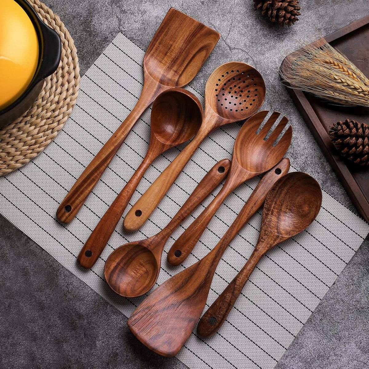Artisan Wooden Cooking Utensils 6-Piece