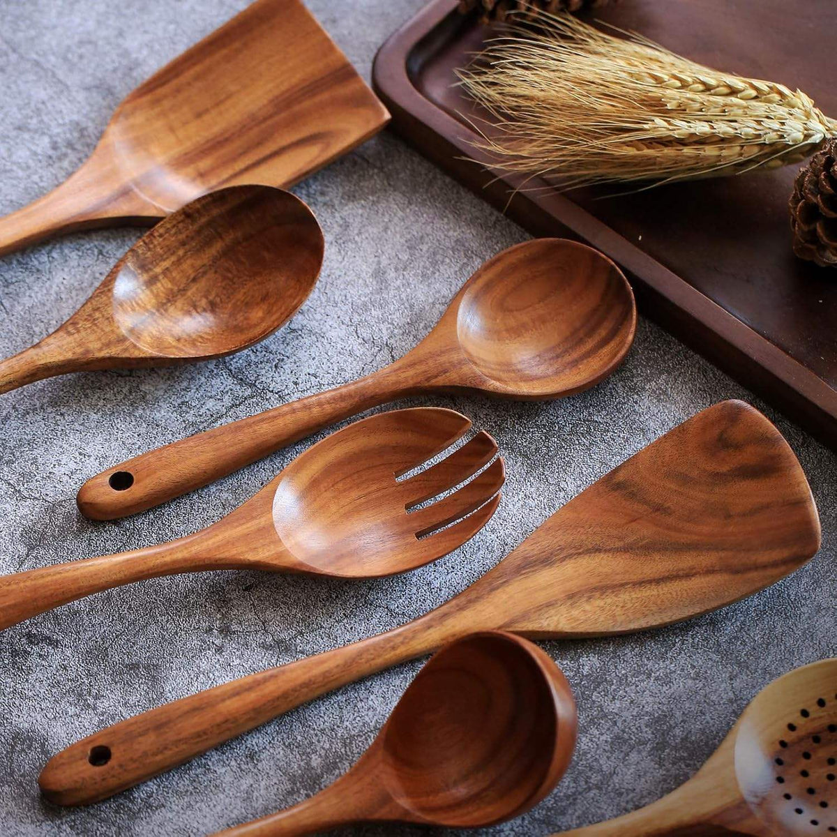 Artisan Wooden Cooking Utensils 6-Piece