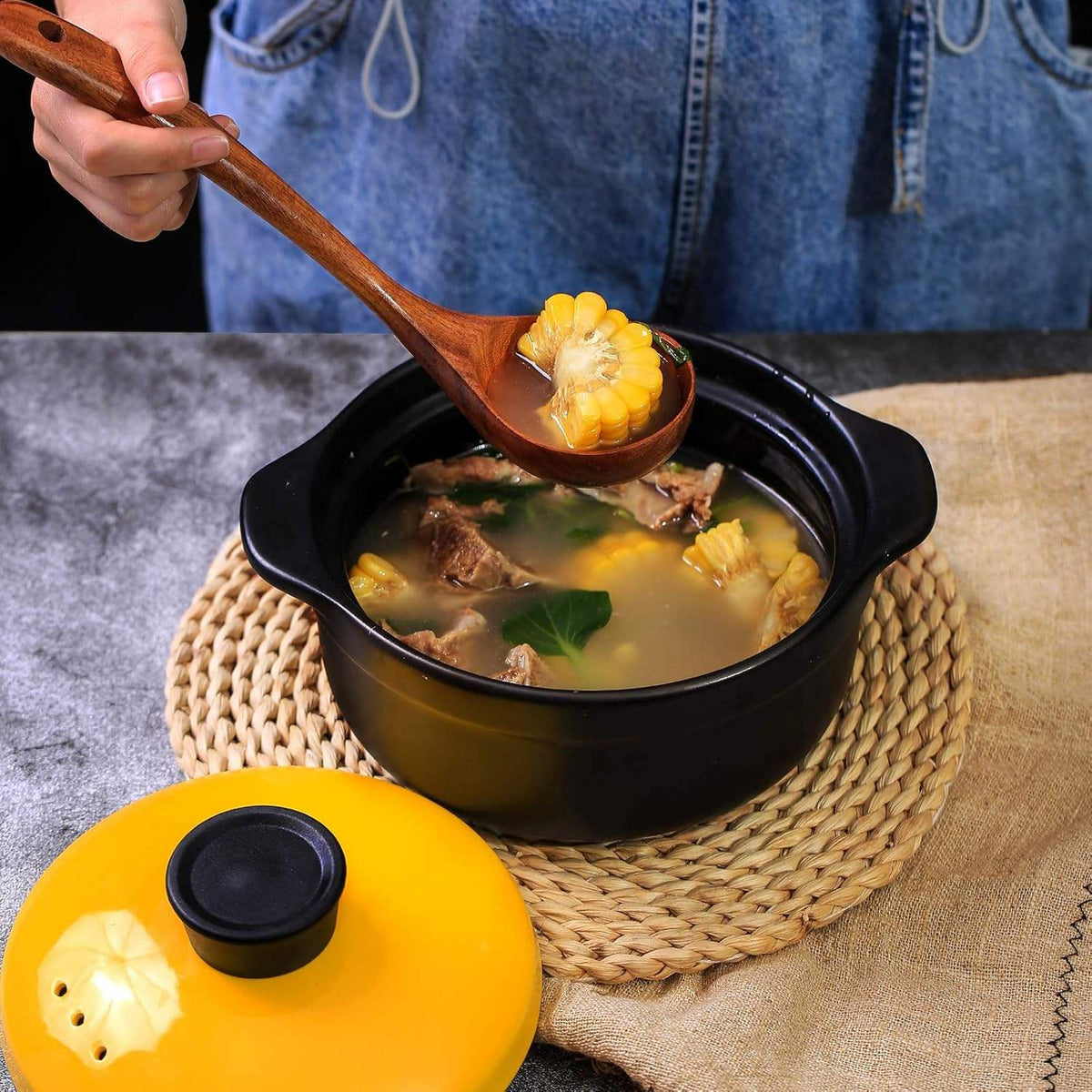 Artisan Wooden Cooking Utensils 6-Piece