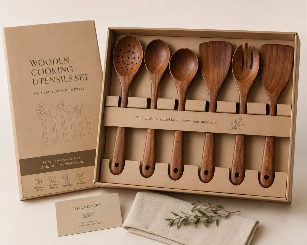 Artisan Wooden Cooking Utensils 6-Piece